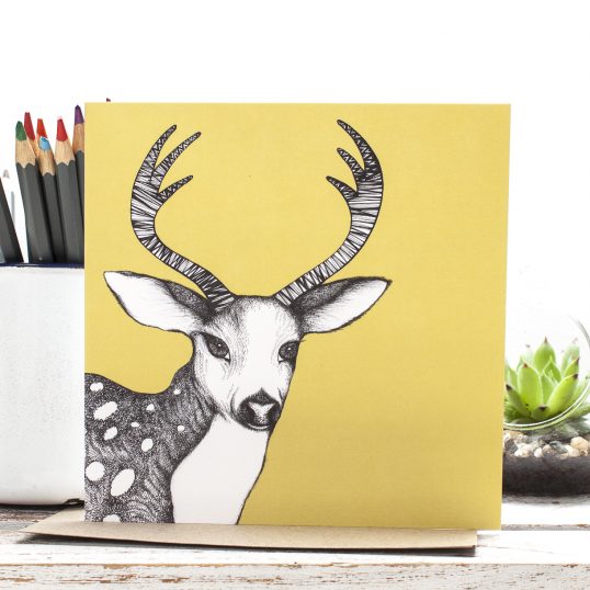 Spring Fawn Blank Christmas Greetings Card