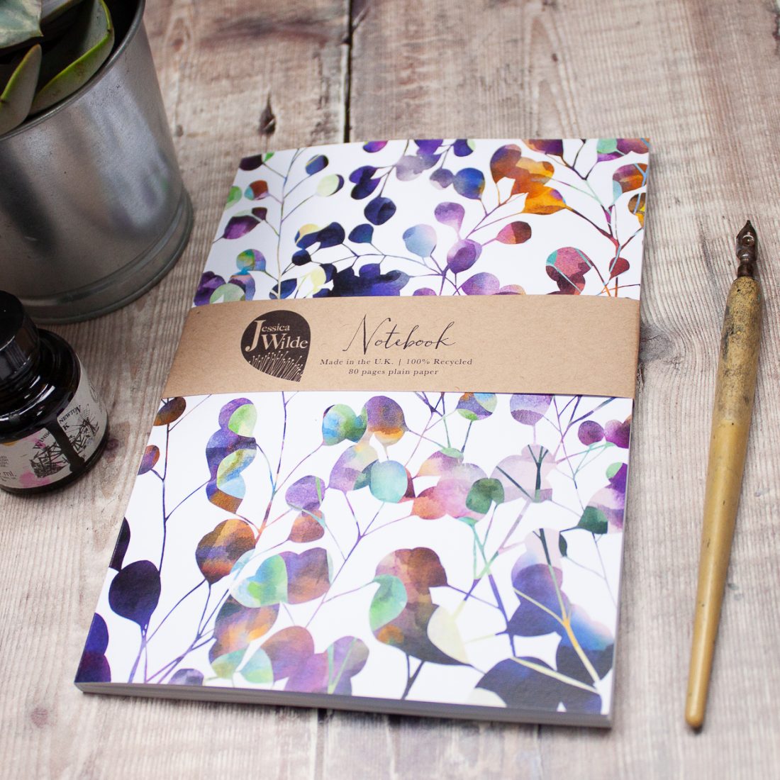 Botanica A5 Recycled Notebook | Plain | Jessica Wilde Design