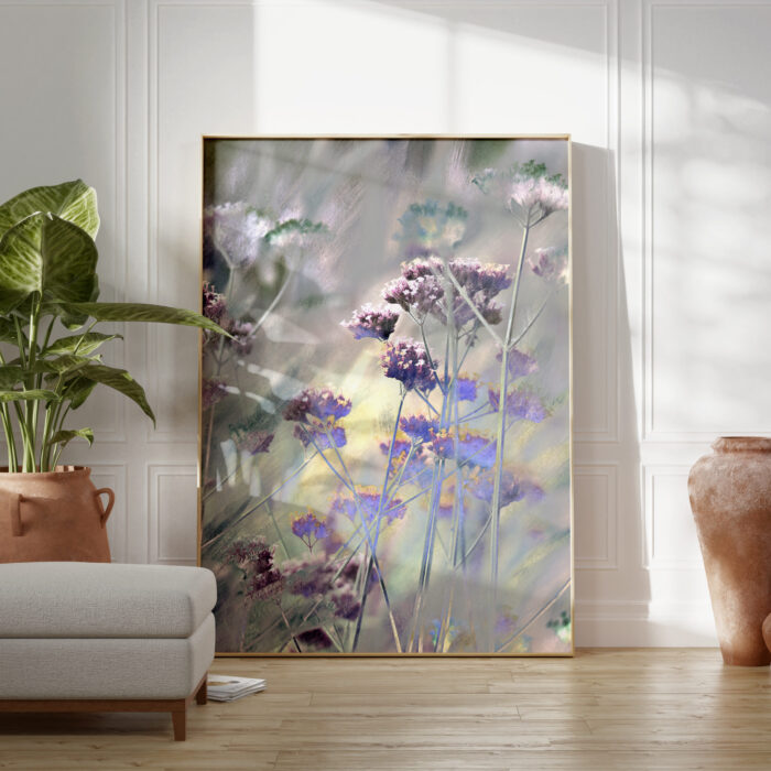 Verbena Floral Poster Art Print by Jessica Wilde